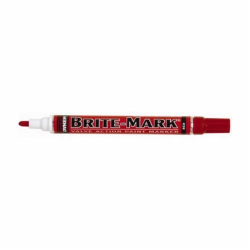 Dykem® BRITE-MARK® 84006 General Purpose Permanent Paint Marker, Medium Tip, Aluminum, Red